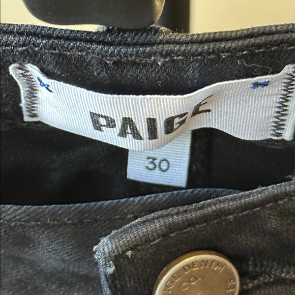 PAIGE Verdugo Crop Women's Jeans in Black size 30 - Picture 3 of 7